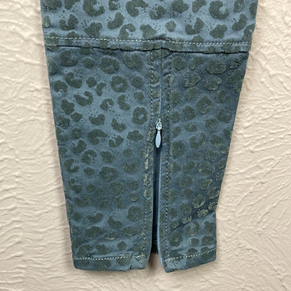 Pilcro And The Letterpress Blue Velvet Leopard Print Pants Women's Size … - Picture 14 of 16